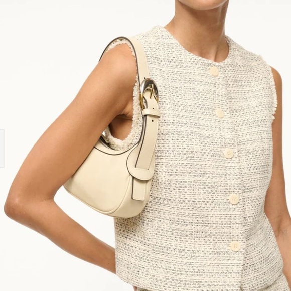 NWOT Staud Owen bag cream mixed metal shoulder bag - Picture 3 of 14